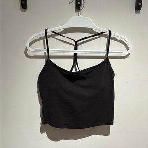 Vitality Black Strappy Crop Top
